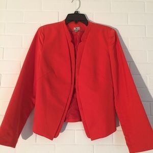 CROPPED WAIST COAT IN BRIGHT ORANGE SIZE L